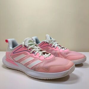 Adidas women's defiant speed, pink/ white shoes, size 10